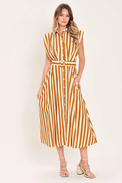 Sorrento Stripe Shirt Dress — dresses from Pieces of a Dream