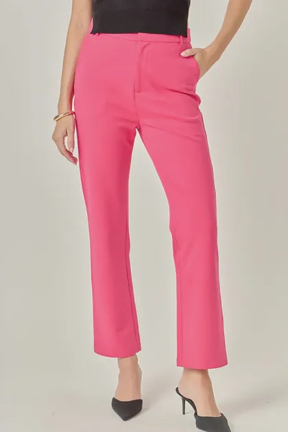 Tailored Straight Pants — pink pants & trousers from Pieces of a Dream