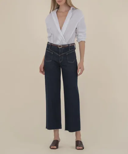 Euro Base Dark High-Rise Wide-Leg Jeans — denim jeans & denim from Pieces of a Dream