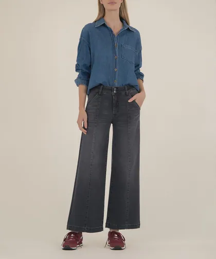 High-Rise Wide Leg Grey Jeans — denim jeans & denim from Pieces of a Dream