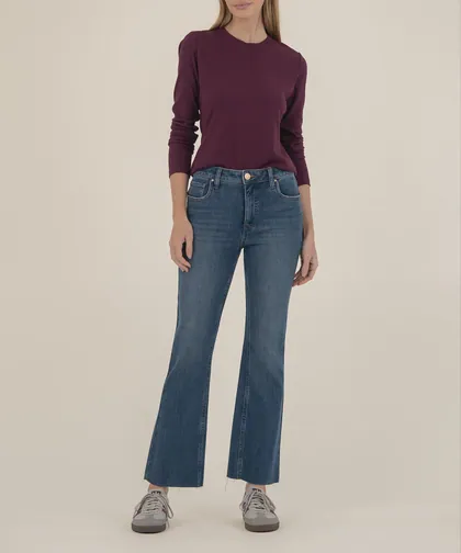 Chic High-Rise Fab Ab Ankle Flare Jeans — blue jeans & denim from Pieces of a Dream