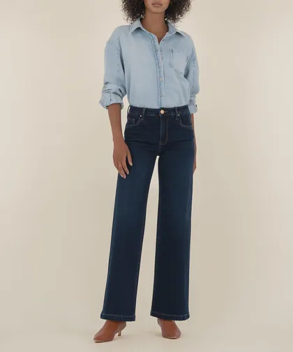 Rich Dark High-Rise Wide Leg Jeans — denim jeans & denim from Pieces of a Dream