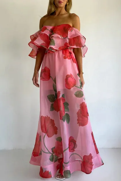Rosé Garden Maxi Dress — pink skirts from Pieces of a Dream