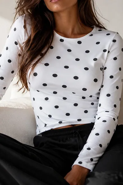 Dot Edit Top — black tops & blouses from Pieces of a Dream