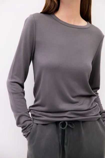 Effortless Teddy Top — grey tops & blouses from Pieces of a Dream
