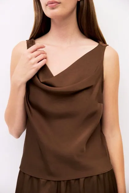 Elegant Denver Top — brown tops & blouses from Pieces of a Dream