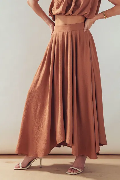 Desert Drape Boho Maxi Skirt — brown skirts from Pieces of a Dream