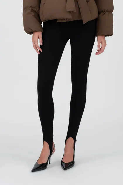 High-Waisted Stirrup Skinny Pants — black pants & trousers from Pieces of a Dream