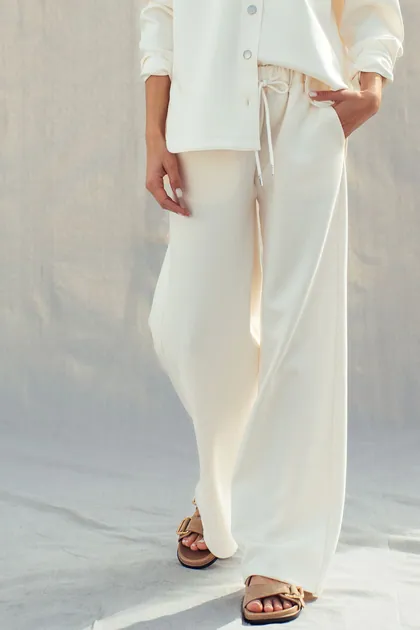 Sunday Stroll Wide-Leg Pants — cream pants & trousers from Pieces of a Dream